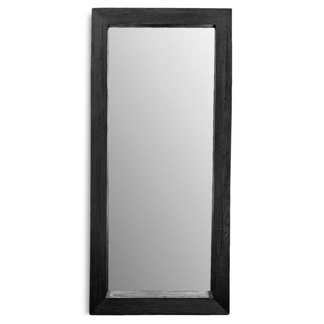 2020s Black Wood Full Length Mirror For Sale - Image 5 of 7