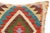 Rustic Bohemian Turkish Ela Hand Woven Kilim Throw Pillow For Sale - Image 3 of 5