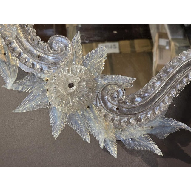 Blue Venetian Mirror in Iridescent Glass, Late 19th Century For Sale - Image 8 of 14