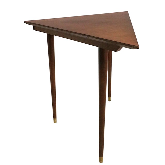 Mid 20th Century Triangle Corner Table After Probber For Sale - Image 17 of 18