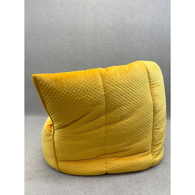 Yellow Set of Vintage Armchair and Ottoman in Yellow Brigantin from Ligne Roset For Sale - Image 8 of 18
