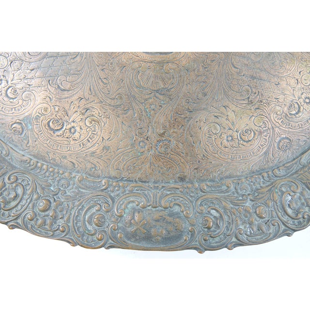 English Antique British Copper Tray For Sale - Image 3 of 5