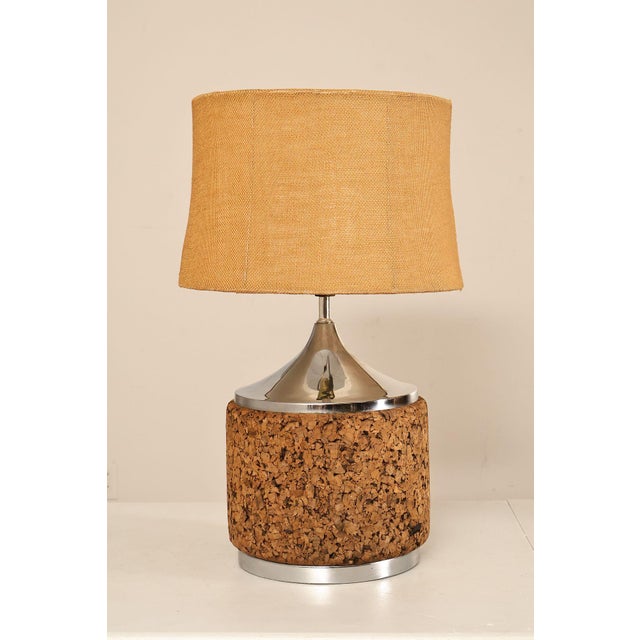 Mid-Century Modern Leviton Mid Century Modern Pair of Cork Table Lamps For Sale - Image 3 of 18