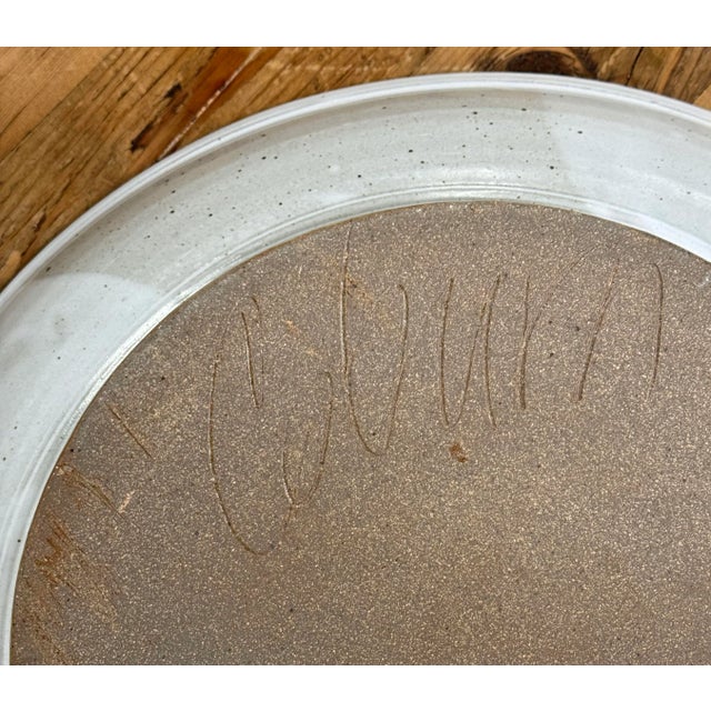 Vintage Oversized Studio Pottery Platter For Sale - Image 11 of 11