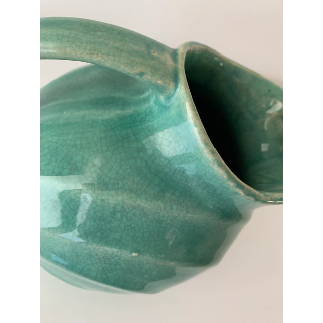 Ceramic 1940's Deco Style Ceramic Pitcher For Sale - Image 7 of 8