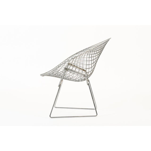 Mid Century Silver Diamond Wire Lounge Chair by Harry Bertoia for Knoll For Sale - Image 14 of 15
