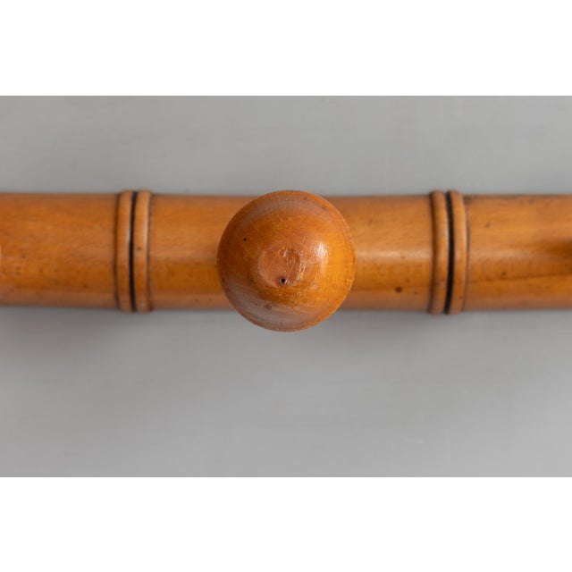 1930s Vintage Coat Pegs in Faux Bamboo, 1930s For Sale - Image 5 of 7