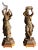 Waagen, Figurative Statues, 1800s, Burnished Metal, Set of 2 For Sale