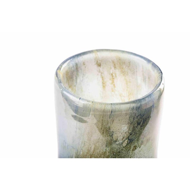 Italian Art Glass Blue Vase, 1970s For Sale - Image 3 of 5