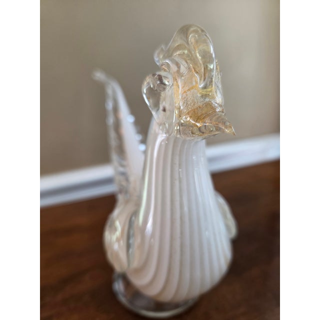 Glass Murano Art Glass Pheasants, Attributed to Alfredo Barbini - A Pair For Sale - Image 7 of 15