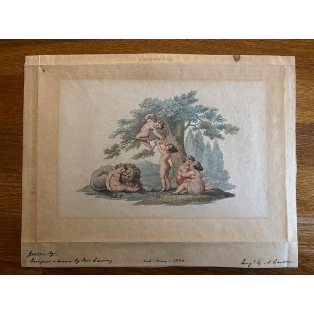 Nude Putti Stipple, 1800, Engravings, Set of 4 For Sale - Image 12 of 18