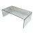 Wonderful Vintage Bent Glass Coffee Table For Sale