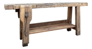 Large Antique Carpenter's Workbench in Oak, 1920s