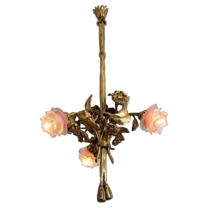 Gilt Bronze and Glass Chandelier, France, 1890