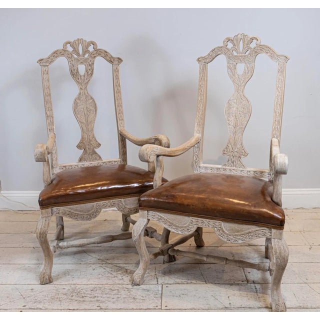 White Set of Swedish Side Chairs For Sale - Image 8 of 8