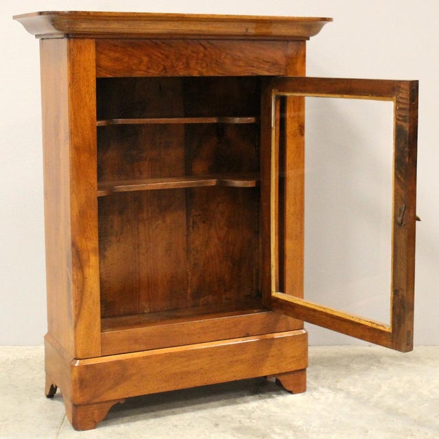 Antique Walnut Wall Display Cabinet For Sale - Image 4 of 11