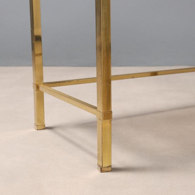 Metal Vintage Coffee Tables in Brass and Smoked Glass, Italy, 1960s, Set of 2 For Sale - Image 7 of 10