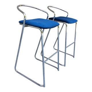 1970s Vintage Lowenstein Barstools - a Pair For Sale
