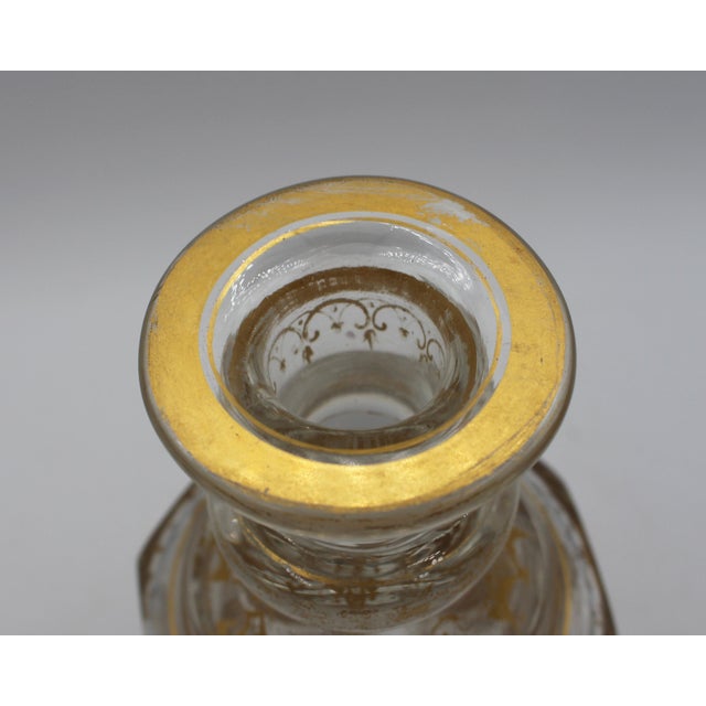 Mid-19th Century Cut and Gilt Glass Decanter For Sale - Image 4 of 6