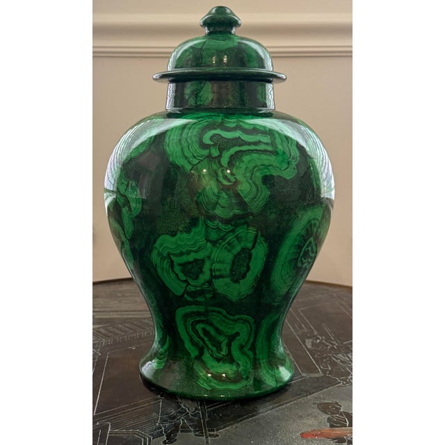 Green Jean Roger Paris Large Glazed Urn For Sale - Image 8 of 12