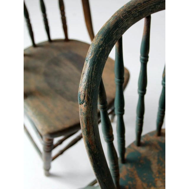 Antique Windsor Chairs Pair For Sale - Image 12 of 13