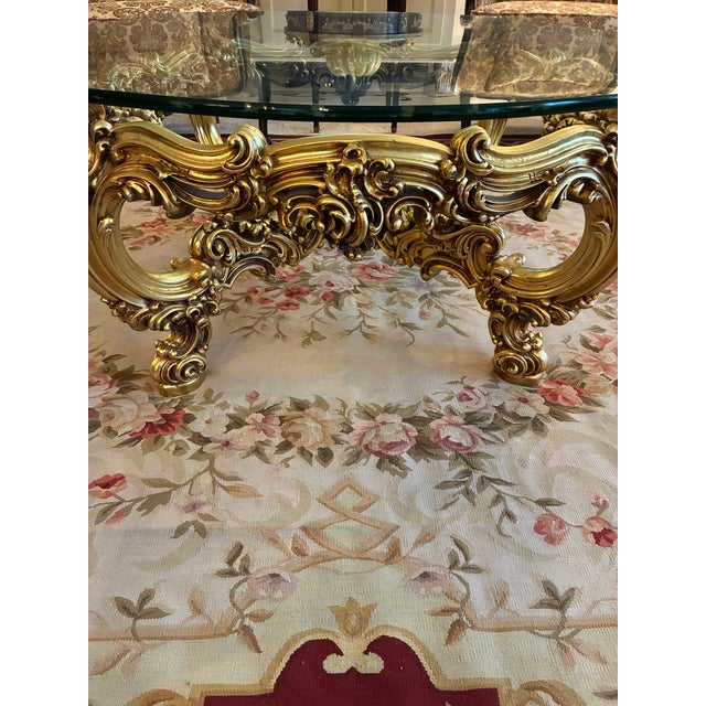 1990s Italian Silik Brand Coffee Table Italy Rococo Baroque French Made in Italy For Sale - Image 6 of 14