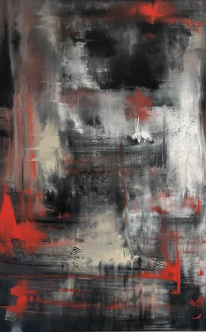 "Mysterious Appearance" Contemporary Original Abstract Painting by Nina Weintraub