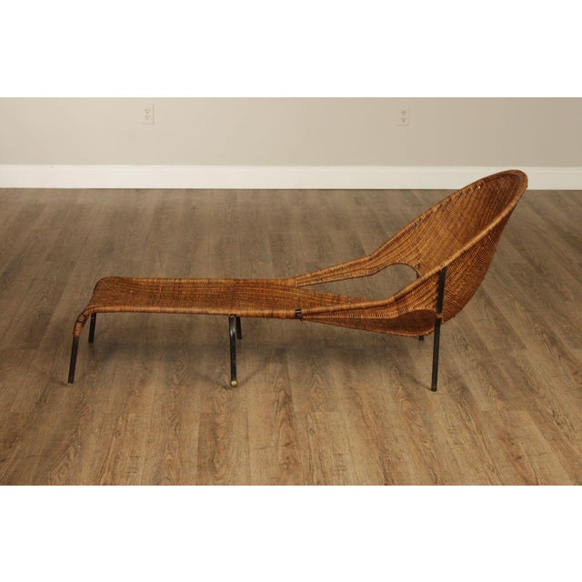 Francis Mair Attributed Mid Century Modern Wicker Lounge Chair For Sale - Image 14 of 18