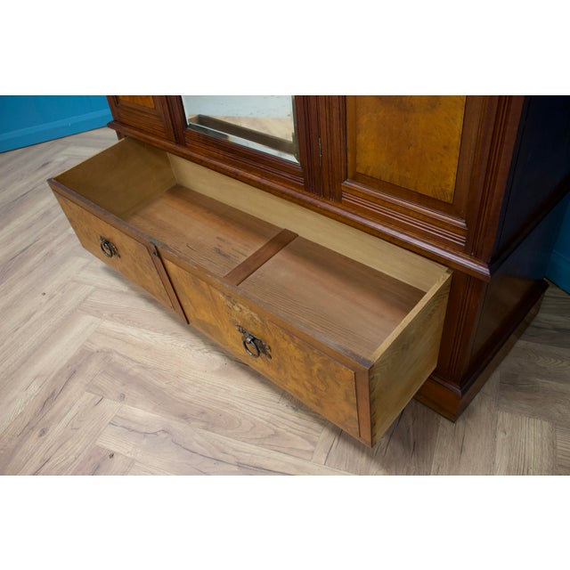 Antique Victorian Walnut Wardrobe or Hall Cupboard, 1890s For Sale - Image 12 of 18
