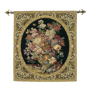 Floral Bouquet Loom Woven Tapestry - 75 X 65 Cm (2'6" X 2'2") - Requires Rod Size 2