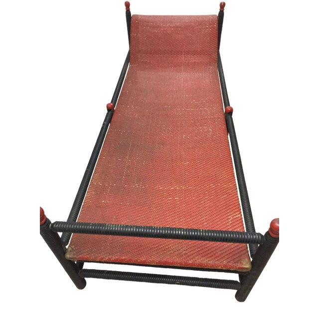 Heywood Wakefield Late 19th Century Vintage American Cane Chaise For Sale - Image 12 of 12