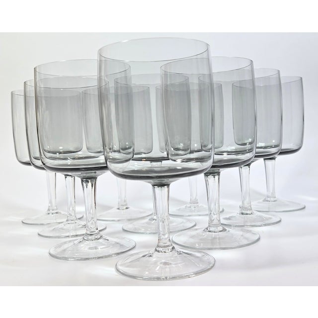 Mid 20th Century Mid-Century Smoke Goblets- Set of 10 For Sale - Image 5 of 12