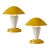 Pair of 1940s Josef Hurka Yellow Adjustable Shade Table Lamps for Napako For Sale