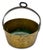 Unusual Mid 1800s Antique Heavy Brass & Hand Wrought Iron Fireplace Hearth Hanging Cooking Pot For Sale - Image 15 of 18