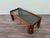 Vintage Italian Coffee Table in Wood with Smoked Glass Top, 1970s For Sale - Image 4 of 10