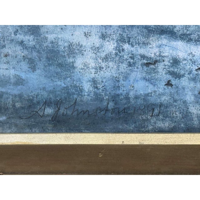 A. Johnston, Watercolor Under Glass, 1891, Watercolor For Sale - Image 4 of 18