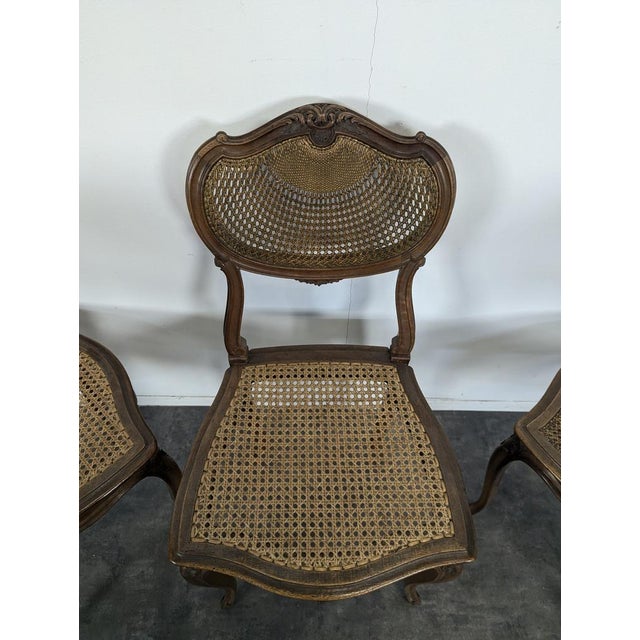Louis XV Style Cane Chairs, Set of 3 For Sale - Image 5 of 8