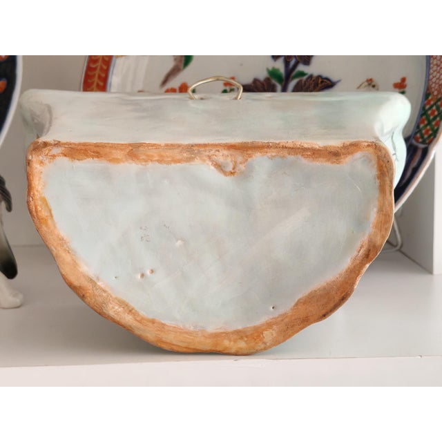Ivory 18th Century Faience Wall Pocket Flower Pot from Rouen, France For Sale - Image 8 of 10