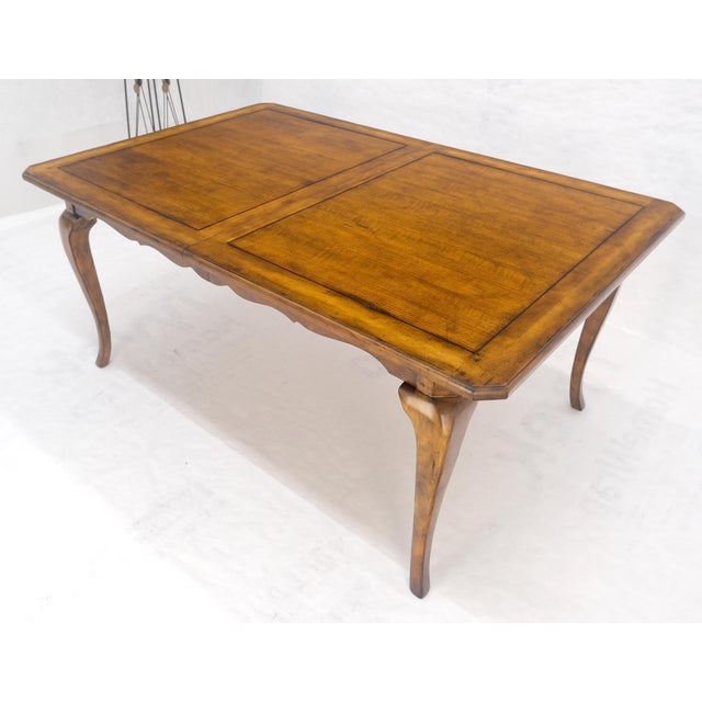 Chestnut and Cherry Country French Cabriole Leg 2x18" Leaves Dining Table MINT For Sale - Image 11 of 12