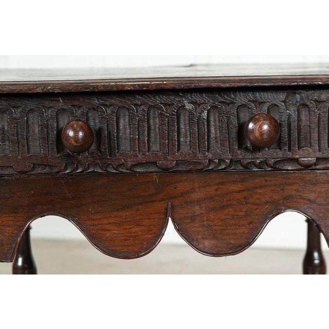 Early 19th Century English Vernacular Oak Hall Table, 1800s For Sale - Image 10 of 15
