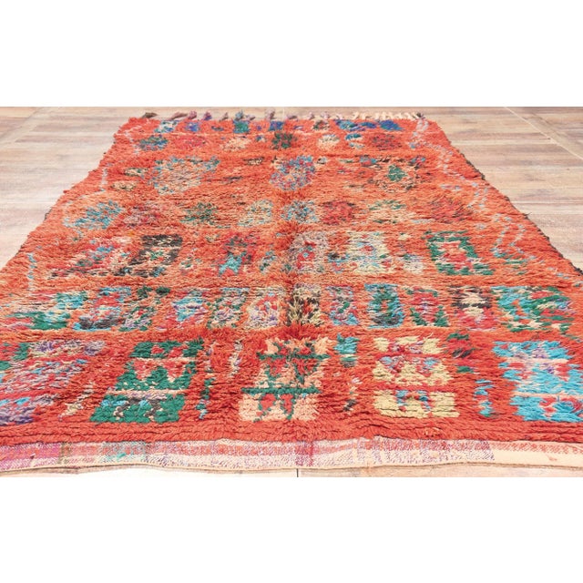 Red Vintage Red Talsint Moroccan Rug - 05'00 X 10'04 For Sale - Image 8 of 10