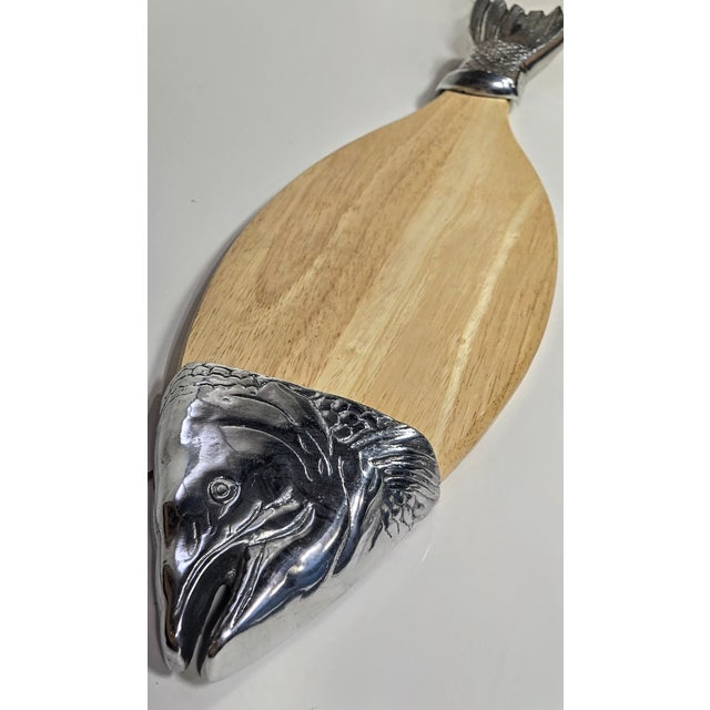70s Silver Salmon Charcuterie For Sale - Image 14 of 18