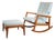 Design Within Reach Risom Rocker and Jens Ottoman, a Set For Sale