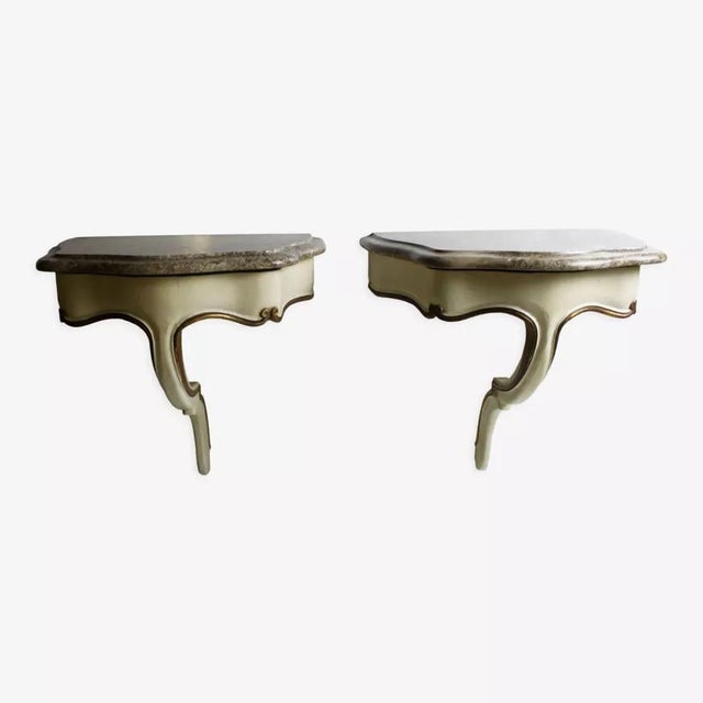 Vintage Venetian Wall Consoles, Set of 2 For Sale - Image 9 of 9
