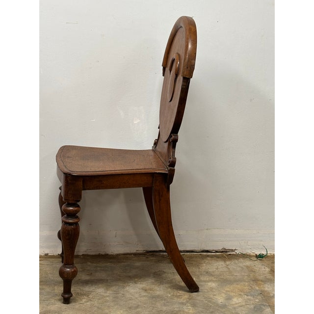 19th Century Mahogany Hall Chair For Sale - Image 4 of 7