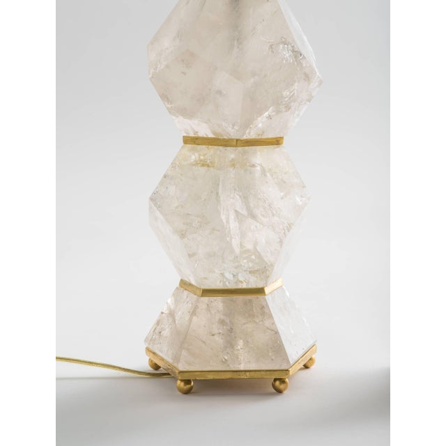 Mid-Century Modern "Eon Collection" Classic Rock Crystal Quartz Lamps - A Pair For Sale - Image 3 of 9