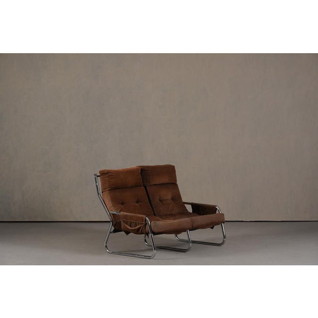 Mid-Century Armchair and Sofa Set by Gillis Lundgren for Ikea, Sweden, 1970s, Set of 2 For Sale - Image 3 of 18