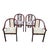 Set of 4 Art Deco chairs upholstered in “Euphoria Cubista”, Misia Paris, 1970s – France Material: Lacquered wood...