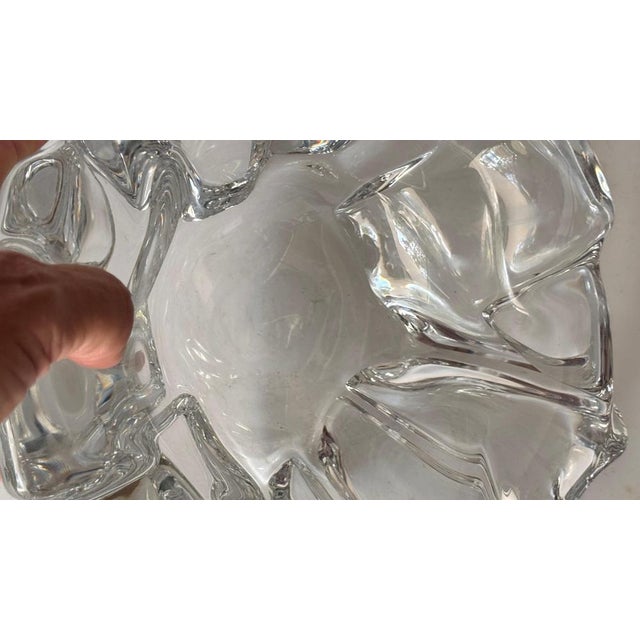 Glass Large Crystal Ashtray from DAUM, France, 1960s For Sale - Image 7 of 11