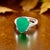 Natural Emerald Diamond Ring Size 7 14k White Gold 7.17 TCW Certified For Sale - Image 4 of 18